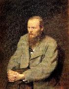 Perov, Vasily Portrait of the Writer Fyodor Dostoyevsky France oil painting artist